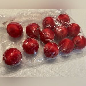 Vintage Red Satin Ornaments